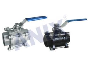 Three Piece Female Thread Ball Valve 1000WOG