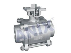 Three piece high platform butt welding ball valve 1000WOG