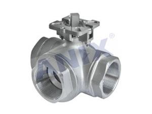 Female Thread high platform Tee Ball Valve