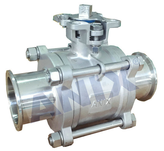 sanitary three piece high platform Ball Valve 