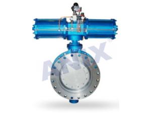 High performance metal seal pneumatic butterfly valve