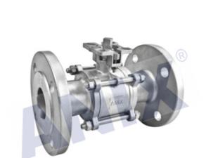 Three piece flanged high platform ball valve