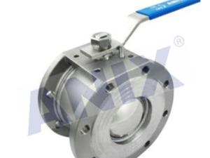 Thin type flange ball valve