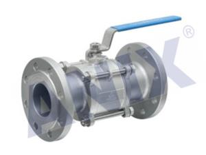 Three piece flange ball valve