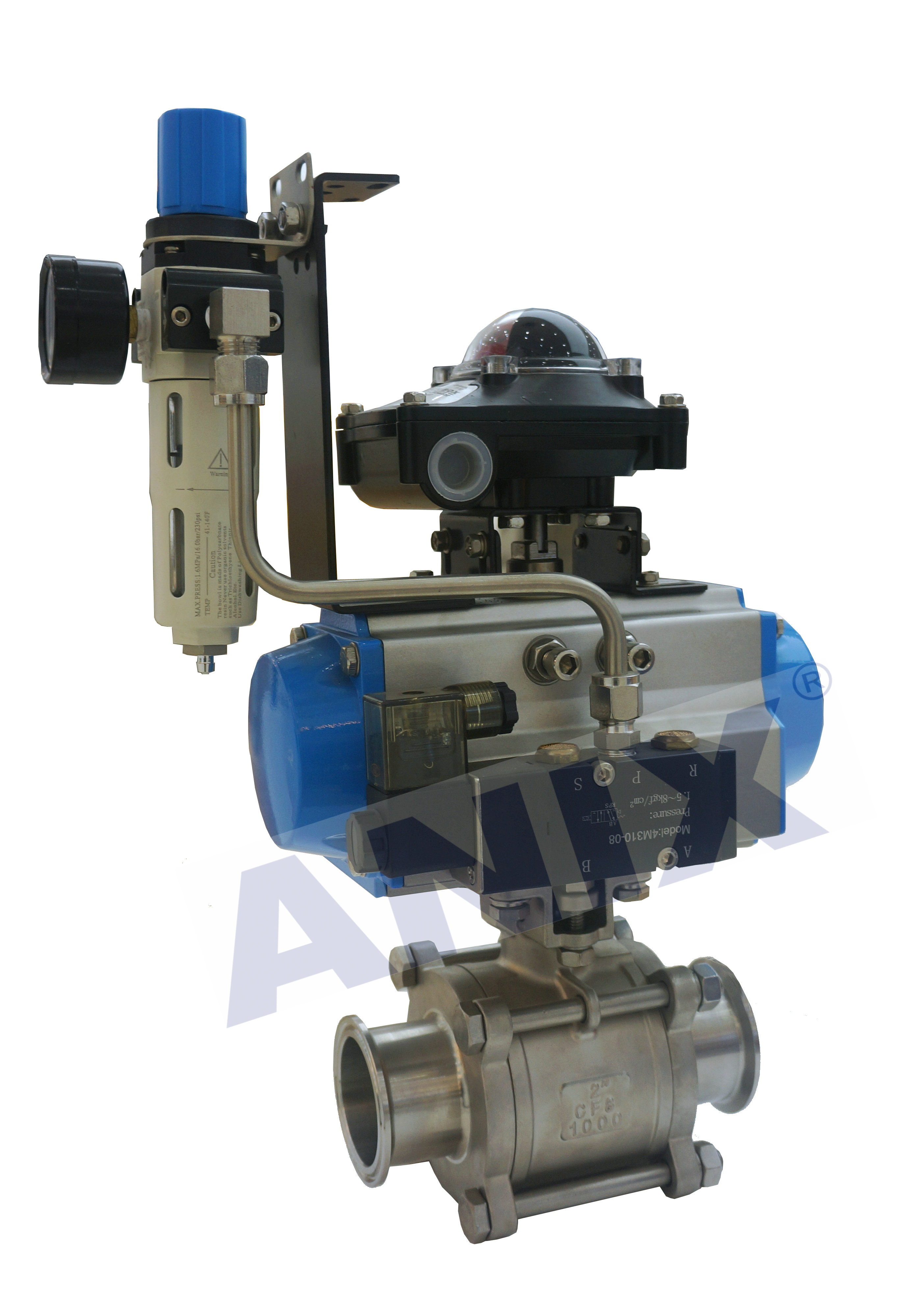 Sanitary pneumatic Triclamp Ball Valve