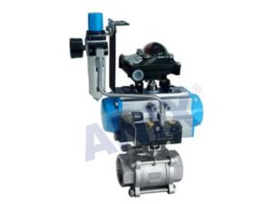 High performance Pneumatic thread  ball  Valve