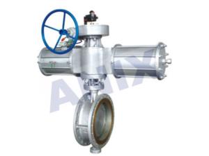 High performance metal hard seal Pneumatic butterfly valve